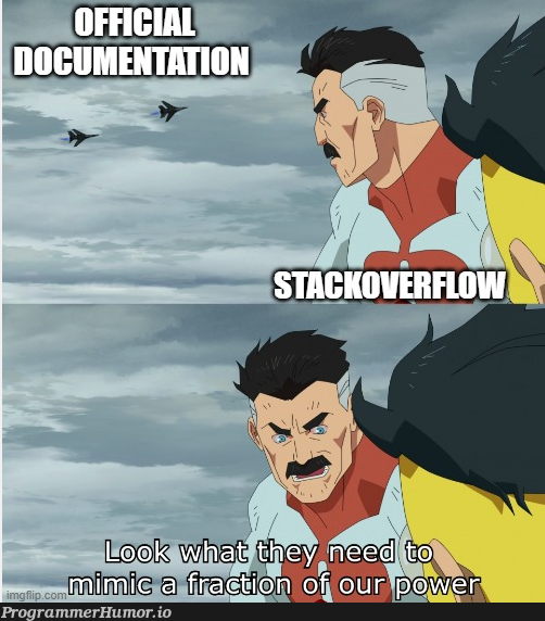 Stackoverflow is always primary choice. | stackoverflow-memes, stack-memes, overflow-memes | ProgrammerHumor.io