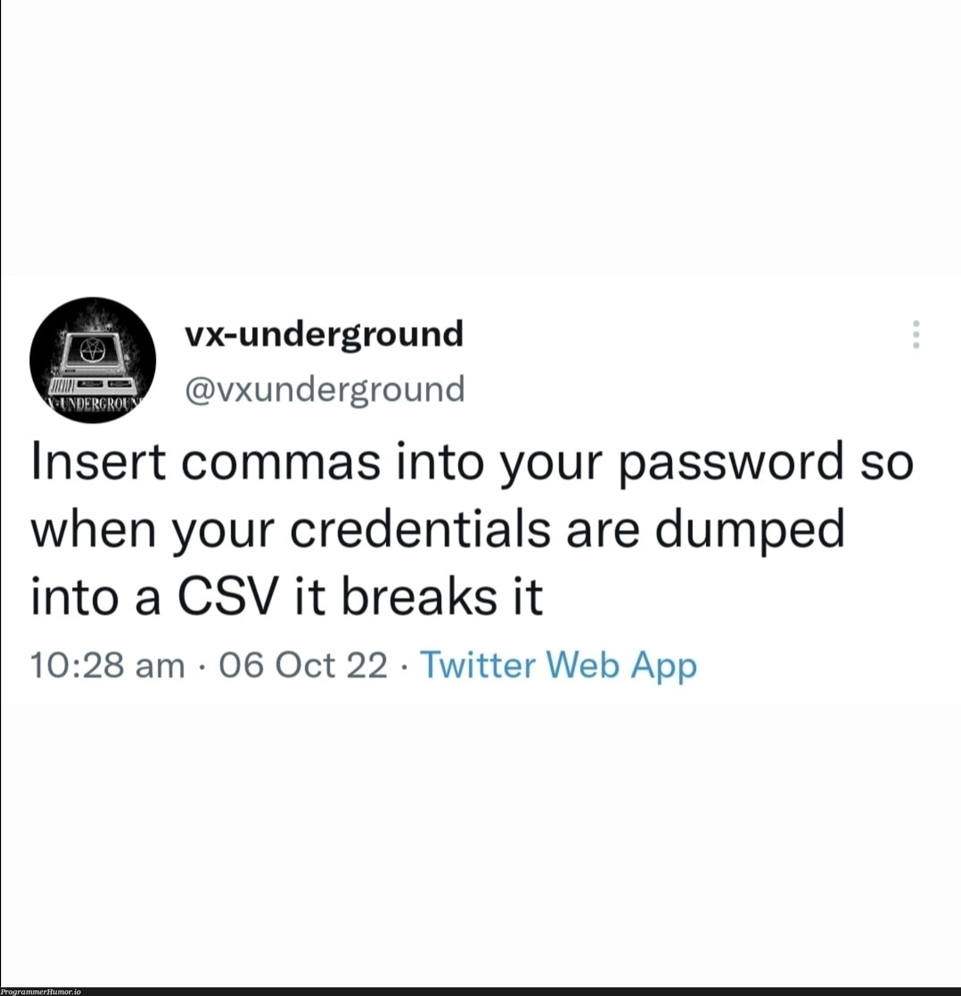 sPeCiaL cHarACtErs | web-memes, password-memes, csv-memes, IT-memes, credentials-memes, twitter-memes, cs-memes | ProgrammerHumor.io