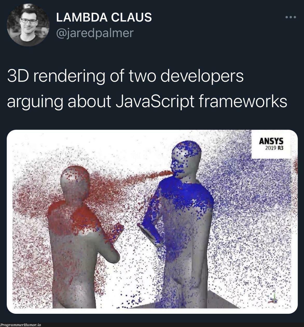 Angular vs React developers | developer-memes, javascript-memes, java-memes, react-memes, angular-memes, jar-memes, framework-memes | ProgrammerHumor.io