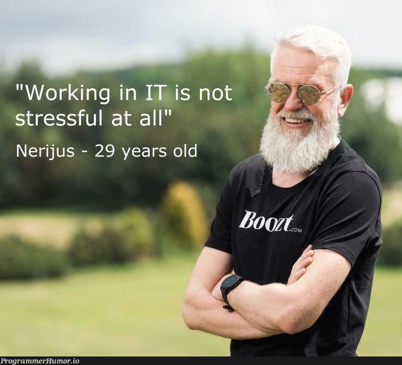 Working on IT is not stressful at all | IT-memes | ProgrammerHumor.io