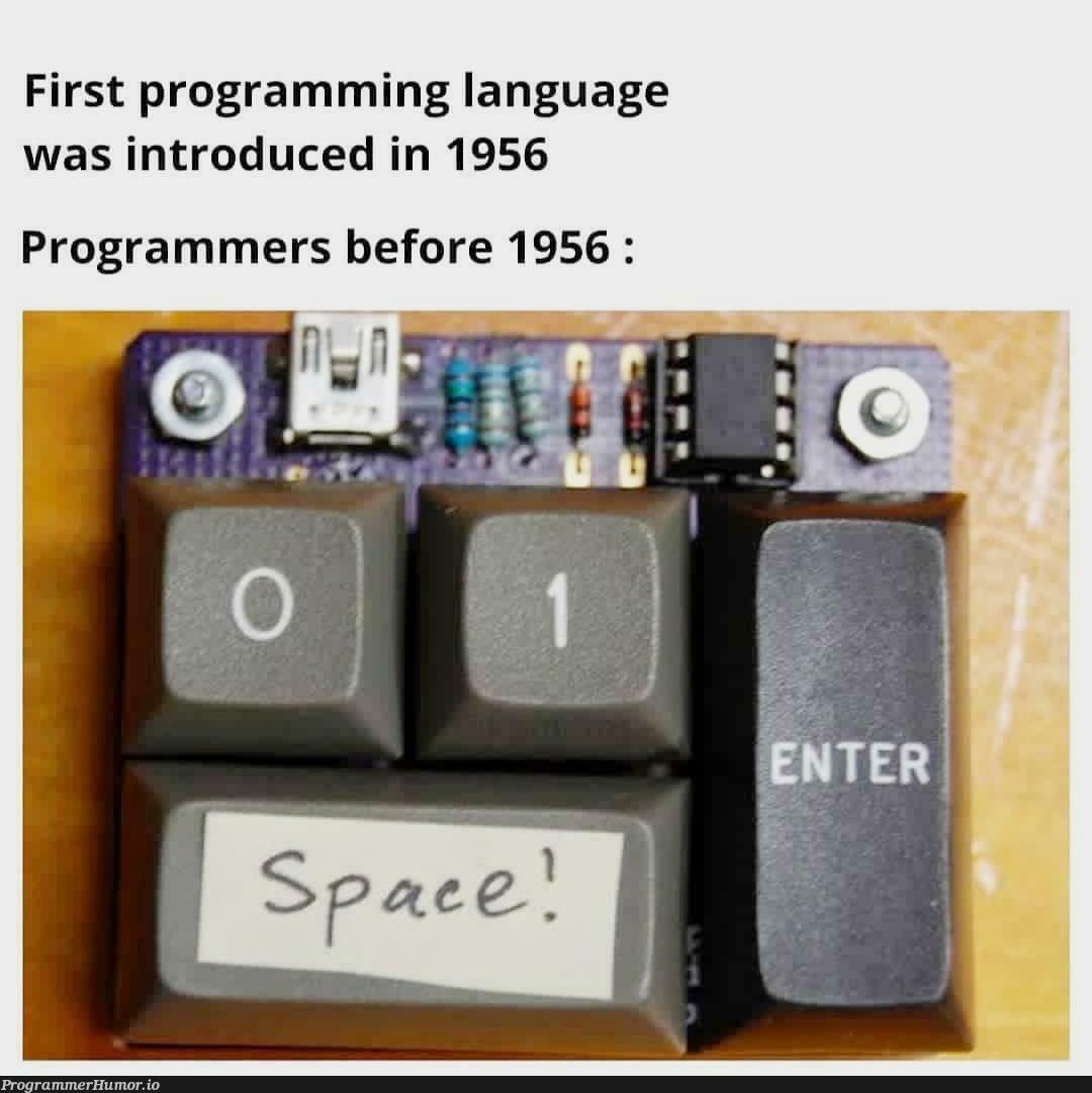 Programmers before programming languages? | programming-memes, programmer-memes, program-memes, language-memes, programming language-memes | ProgrammerHumor.io