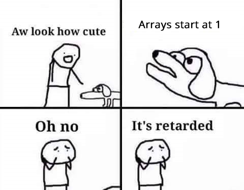 Array indexing : round 2 | array-memes, arrays-memes | ProgrammerHumor.io