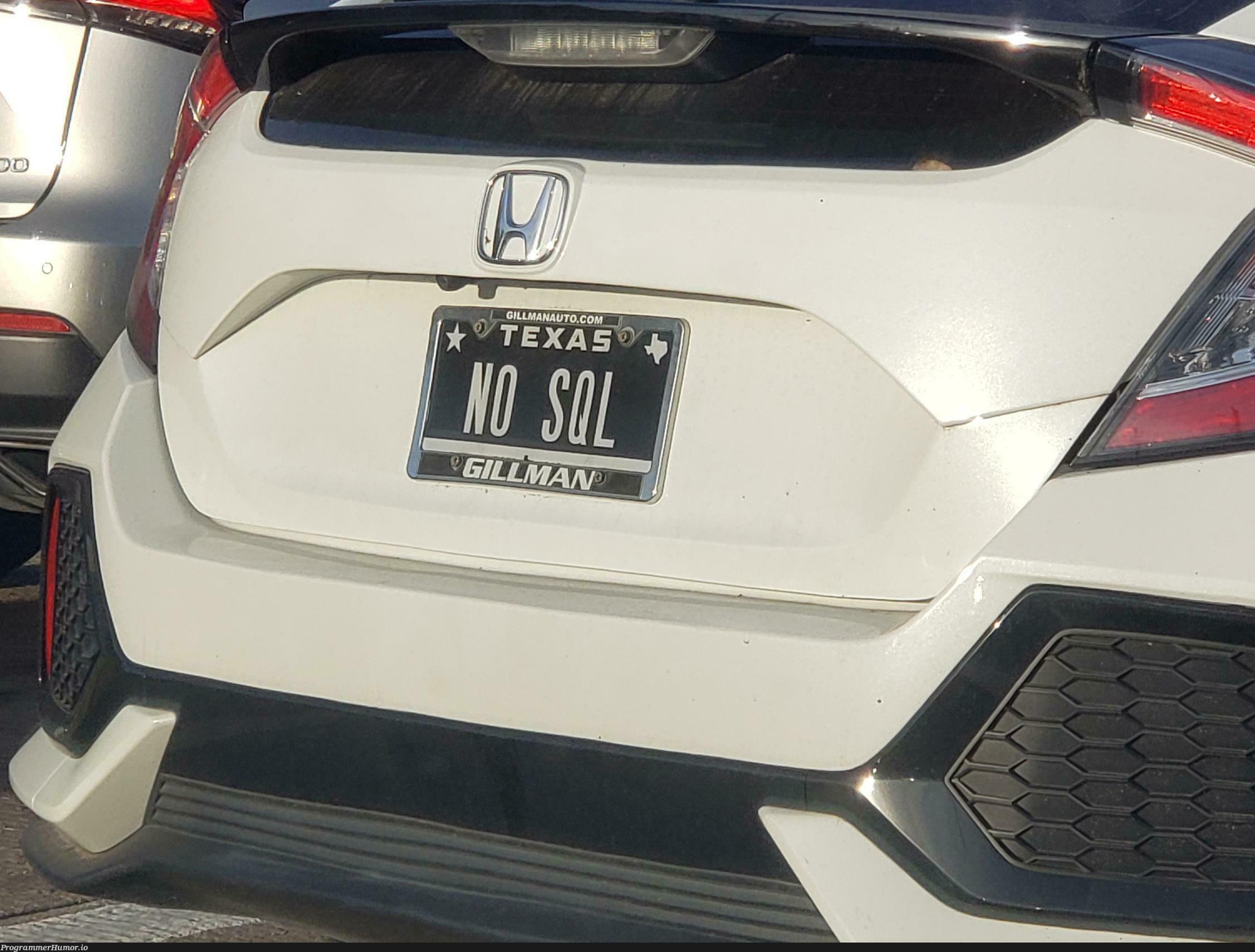 Spotted at a stoplight in Houston | ProgrammerHumor.io