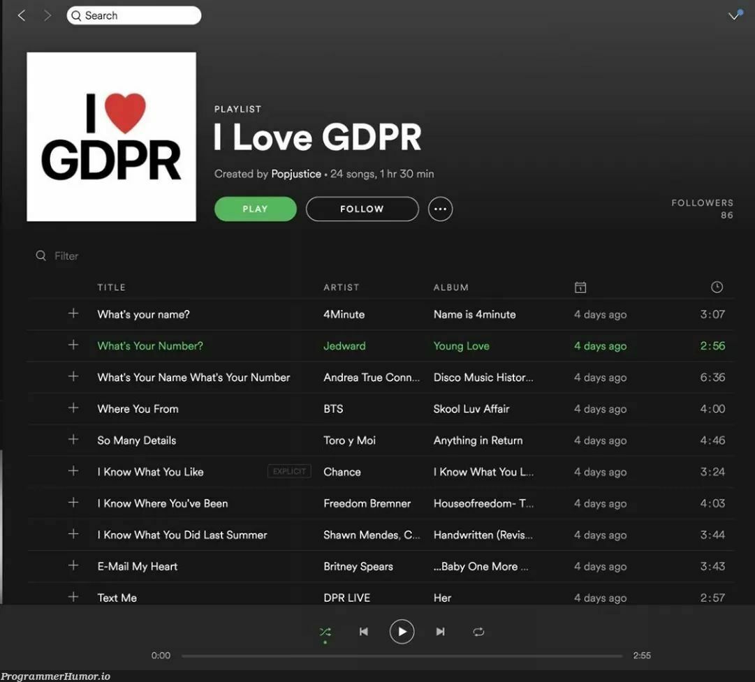 GDPR everywhere | ProgrammerHumor.io