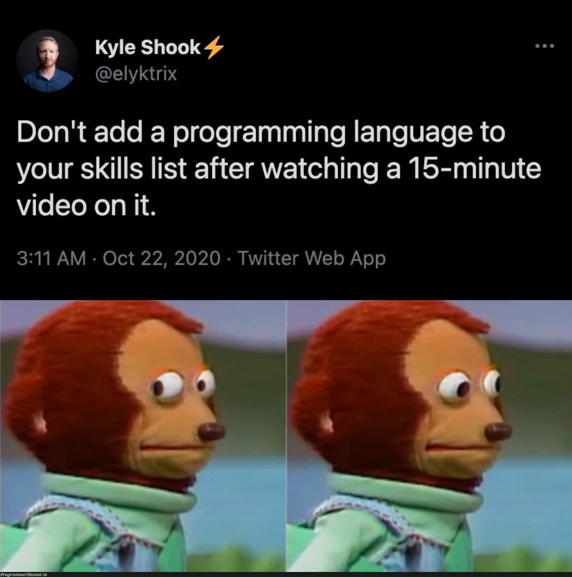 Is 20 min okay? | programming-memes, web-memes, program-memes, list-memes, ide-memes, twitter-memes, language-memes, programming language-memes | ProgrammerHumor.io