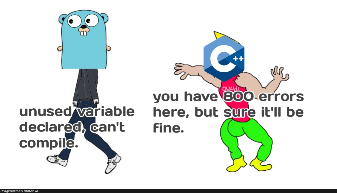 Go Vs C++ errors | c++-memes, errors-memes, error-memes | ProgrammerHumor.io