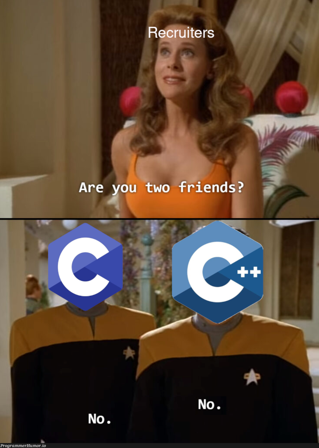 "We are looking for a C/C++ developer" | developer-memes, c++-memes | ProgrammerHumor.io