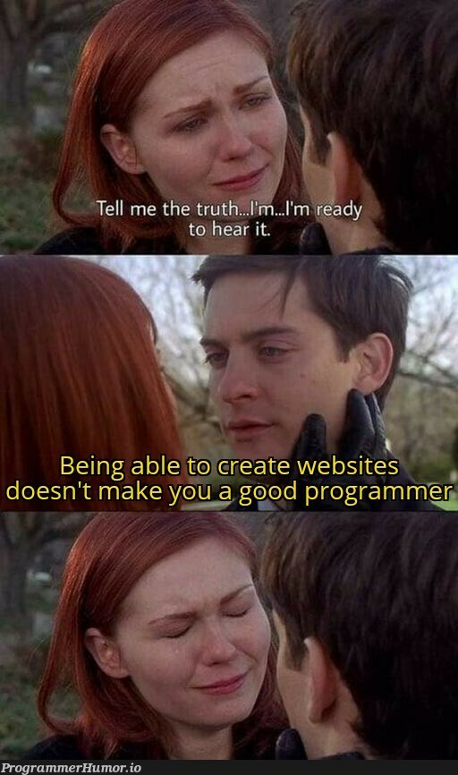 My boyfriend after I created my first website. | web-memes, website-memes | ProgrammerHumor.io