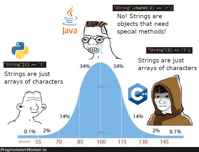 Don't even hate Java, just found this funny | java-memes, array-memes, arrays-memes, string-memes, object-memes | ProgrammerHumor.io