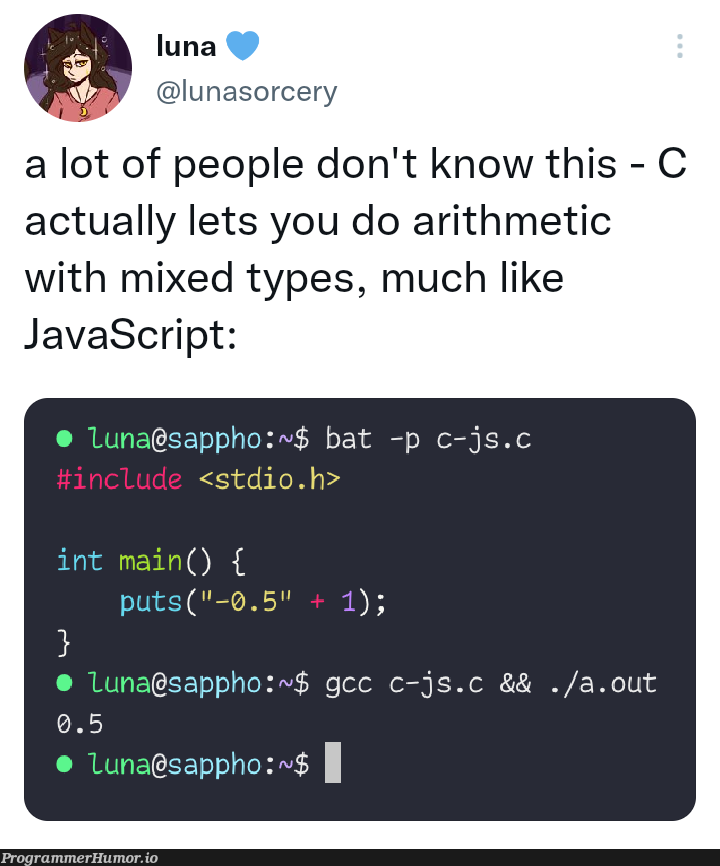 Do you C what they did there? | javascript-memes, java-memes, c-memes | ProgrammerHumor.io