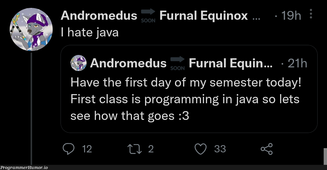 Java moment | programming-memes, java-memes, program-memes, class-memes | ProgrammerHumor.io