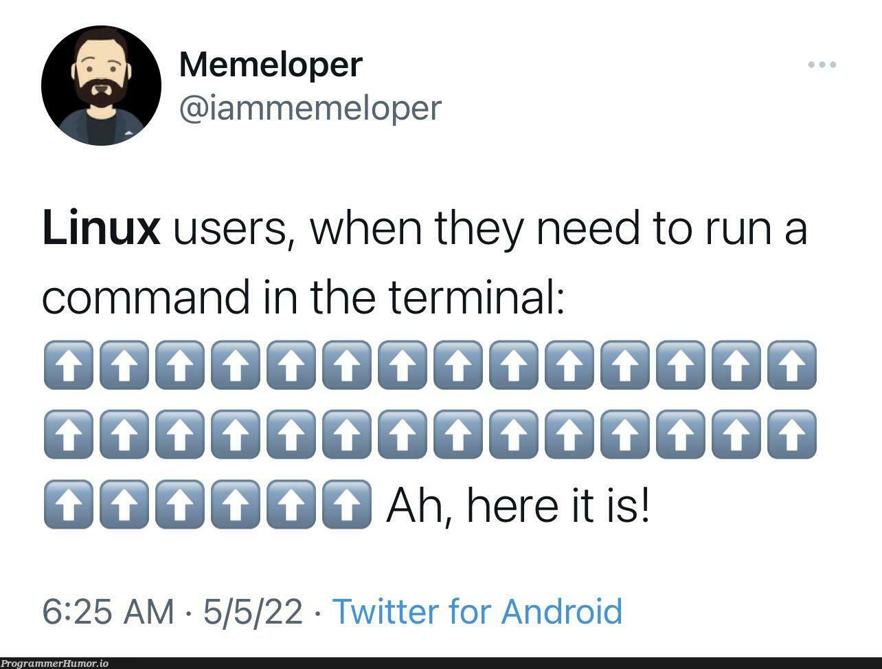 The Command:“cd ../” | linux-memes, ux-memes, android-memes, terminal-memes, command-memes, twitter-memes | ProgrammerHumor.io