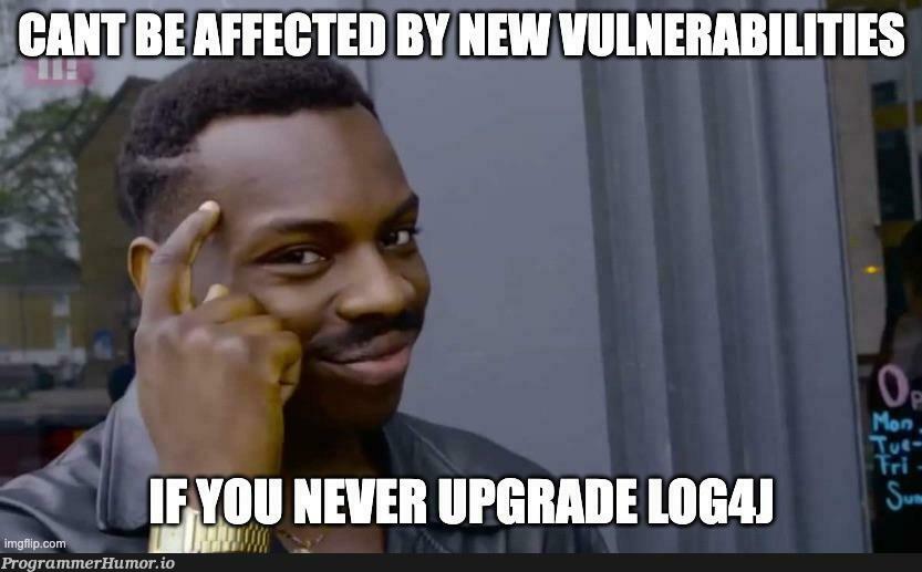 When our vendor says they’re safe because they’re using Log4J 1.X | ProgrammerHumor.io