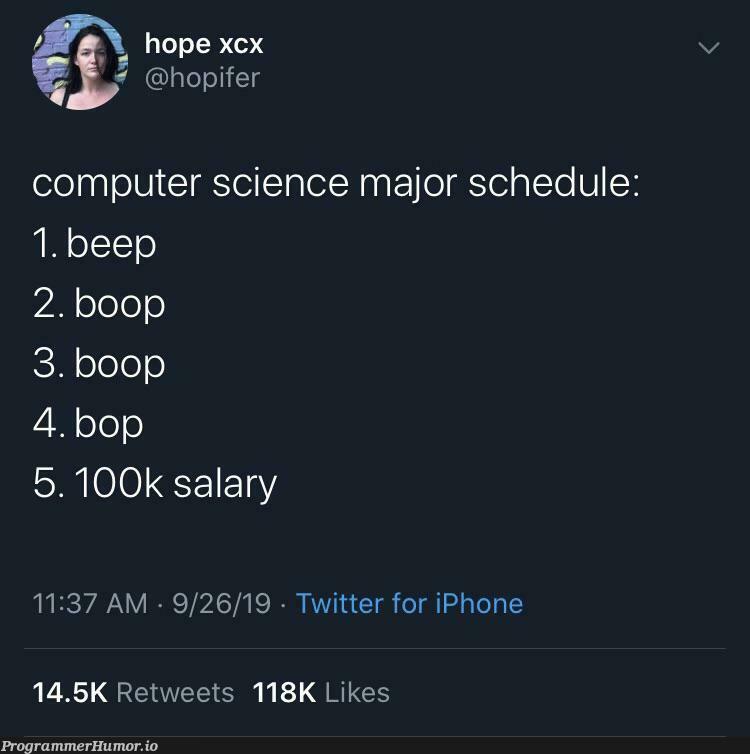 Can confirm beep boop bop | computer-memes, computer science-memes, iphone-memes, oop-memes, twitter-memes, retweet-memes | ProgrammerHumor.io