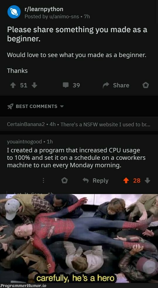 Now that's something you can try on co-workers! | python-memes, web-memes, website-memes, program-memes, try-memes, machine-memes, c-memes, IT-memes, mac-memes, comment-memes | ProgrammerHumor.io