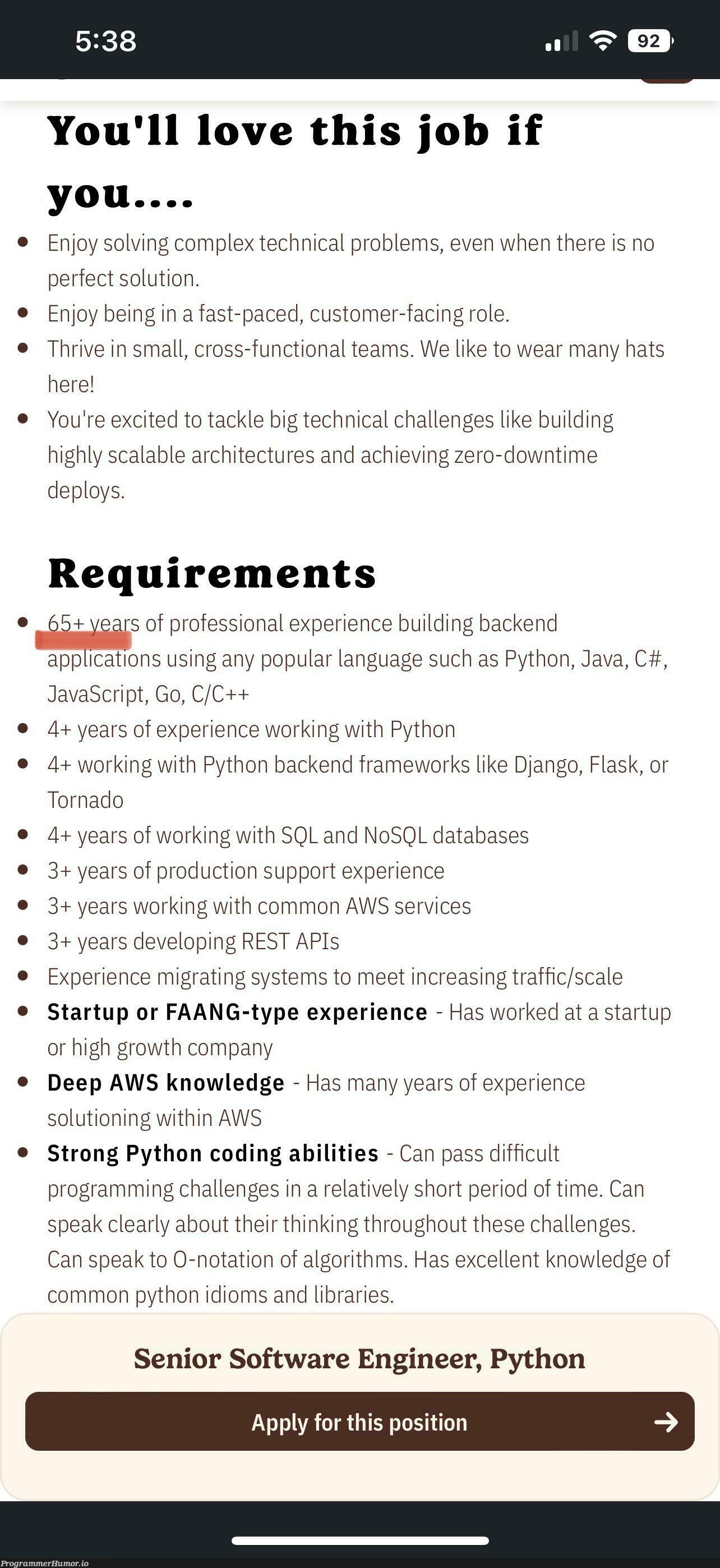 Anyone want to come out of retirement? | programming-memes, coding-memes, javascript-memes, software-memes, tech-memes, java-memes, python-memes, engineer-memes, software engineer-memes, backend-memes, program-memes, aws-memes, c++-memes, data-memes, requirements-memes, sql-memes, django-memes, excel-memes, database-memes, algorithm-memes, scala-memes, function-memes, api-memes, rest-memes, flask-memes, algorithms-memes, production-memes, edge-memes, c#-memes, nosql-memes, language-memes, startup-memes, framework-memes, product-memes | ProgrammerHumor.io