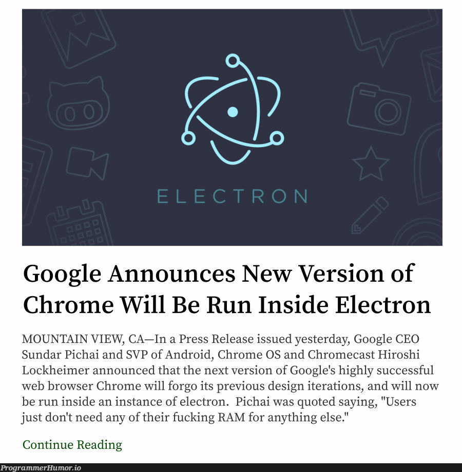 Google just announced this. I have no words. | web-memes, design-memes, android-memes, google-memes, electron-memes, loc-memes, lock-memes, version-memes, release-memes, rds-memes, ide-memes | ProgrammerHumor.io