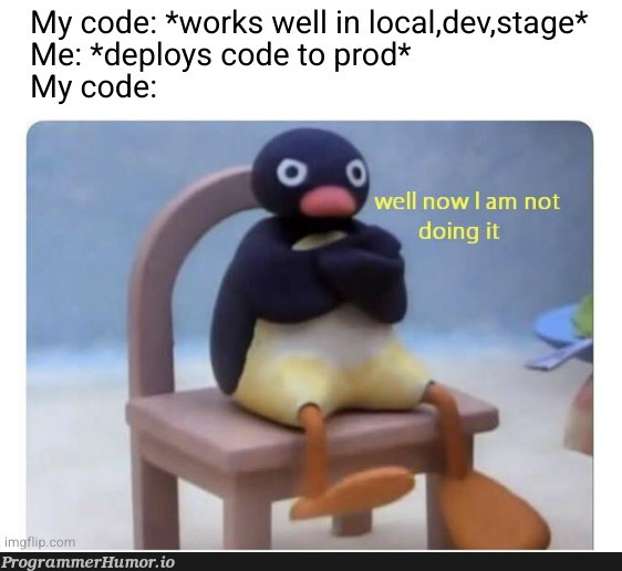 Big Bang Prod deployment | code-memes, loc-memes | ProgrammerHumor.io