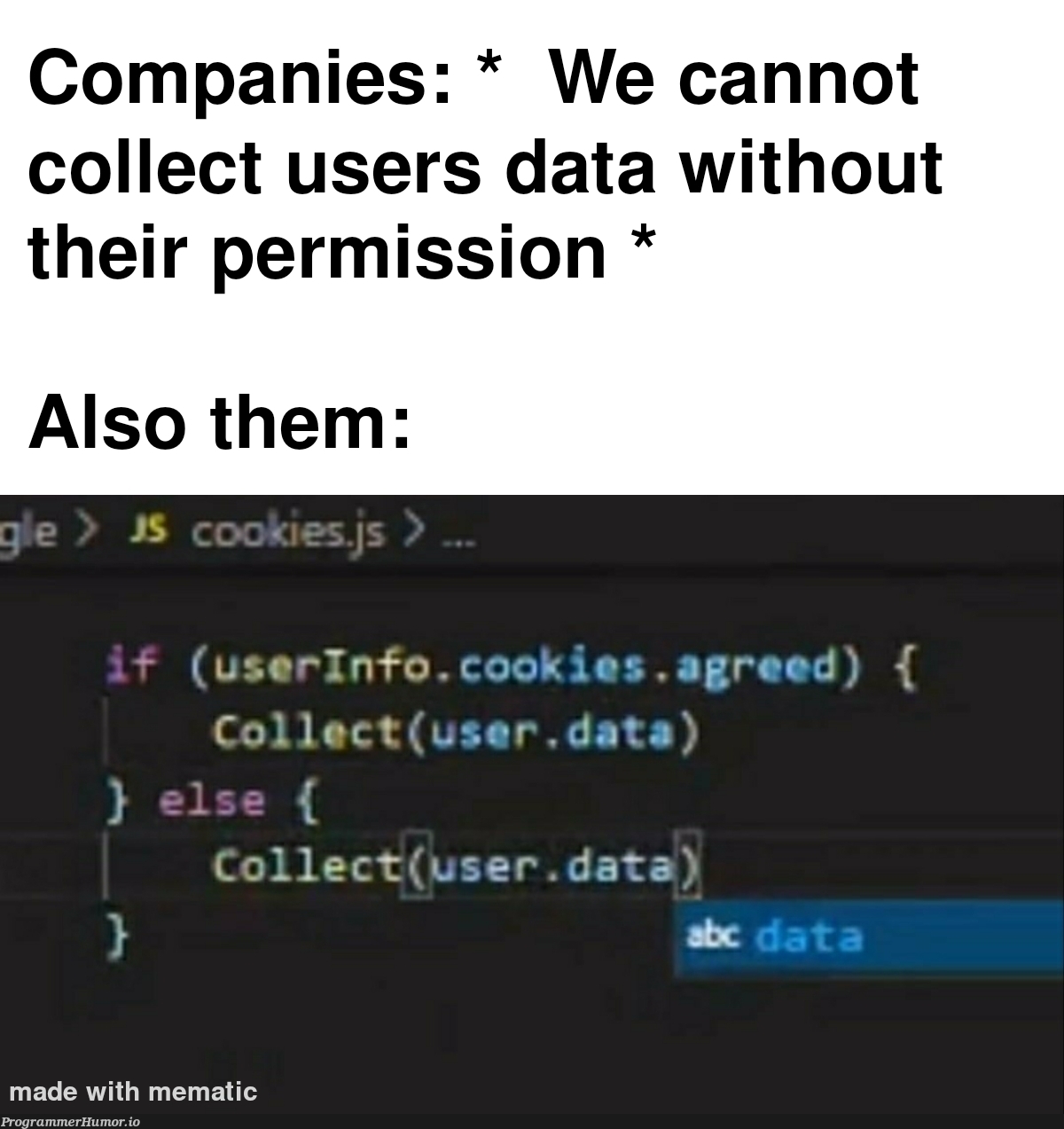 Our privacy | data-memes | ProgrammerHumor.io