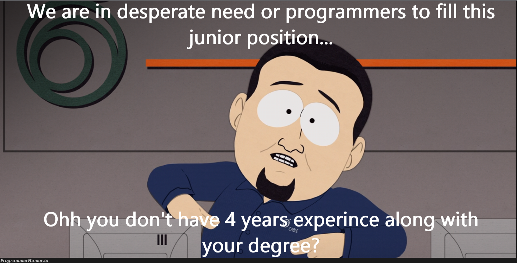 Probably not allowed but this is how it feels to find a programming job ATM | programming-memes, programmer-memes, program-memes, IT-memes | ProgrammerHumor.io