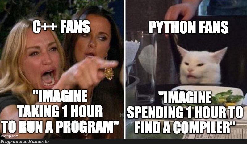 Typical haters | python-memes, program-memes, c++-memes, compiler-memes | ProgrammerHumor.io