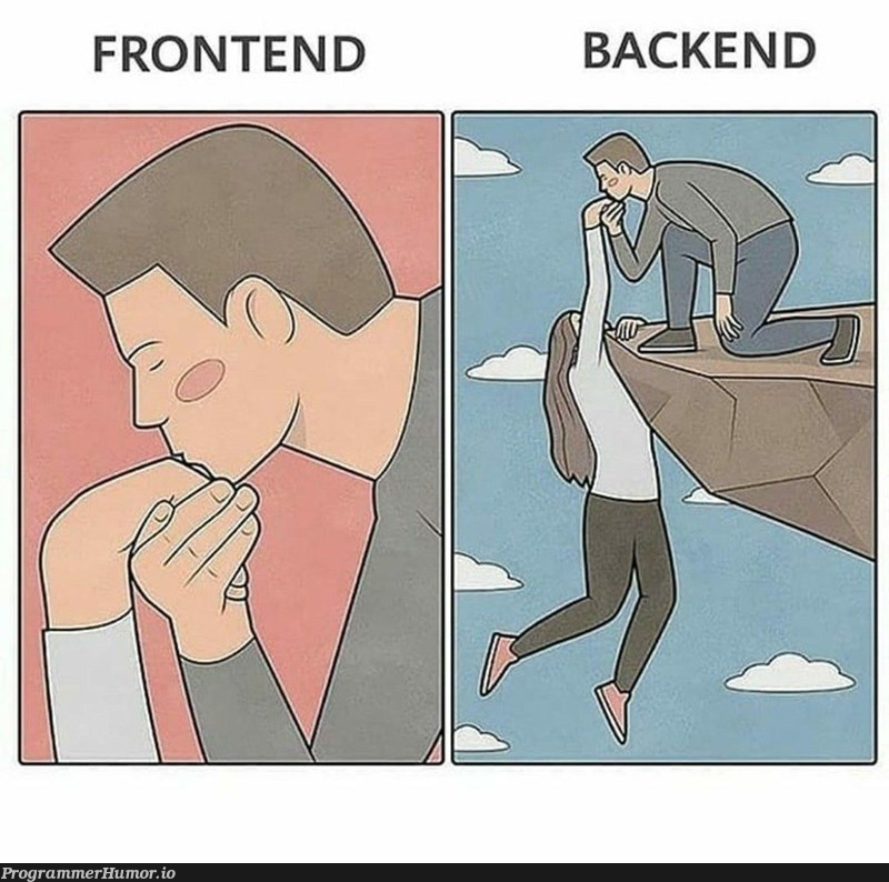 Frontend vs backend | backend-memes, frontend-memes | ProgrammerHumor.io