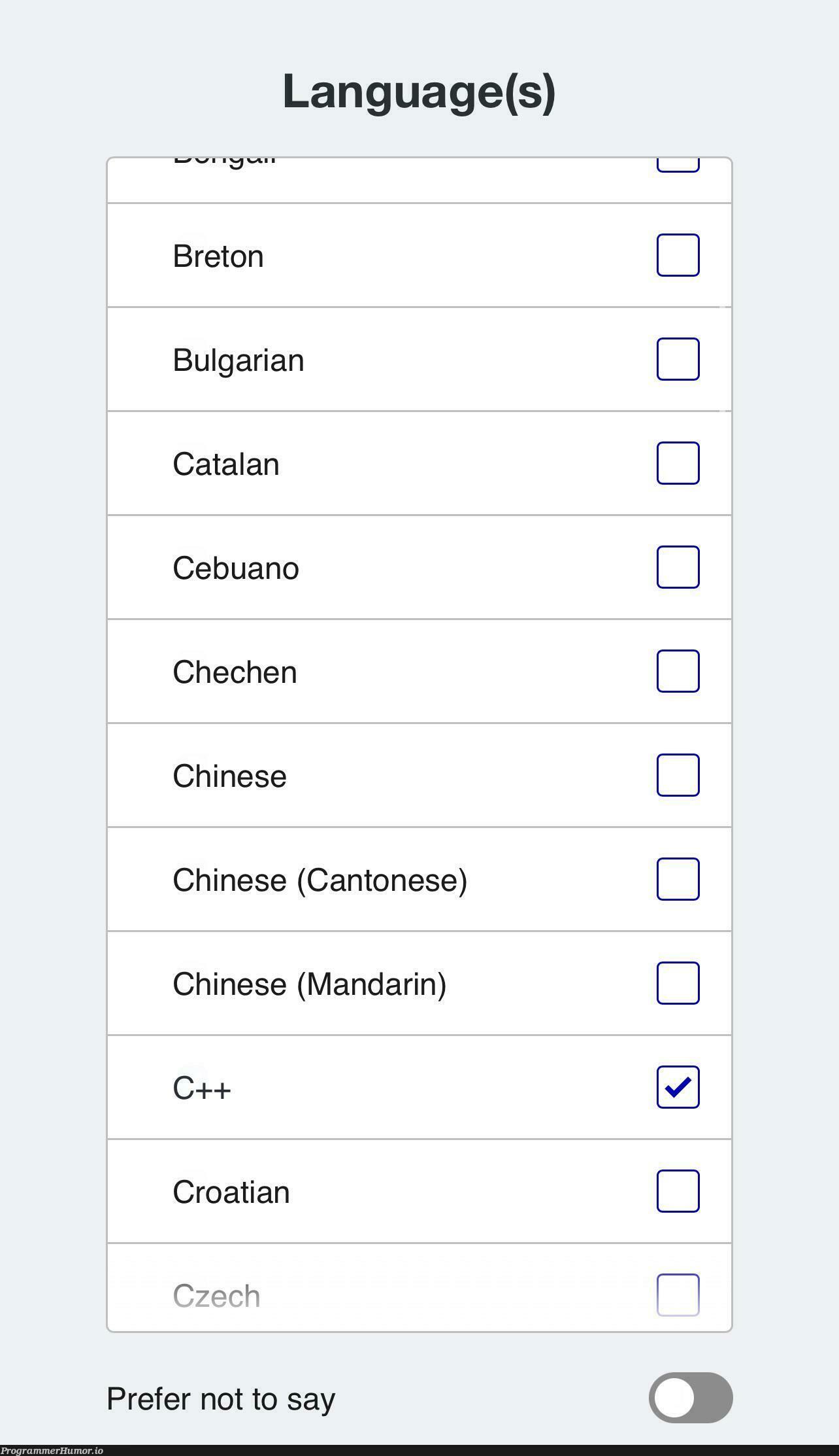 Anyone else fluent in C++? | c++-memes, language-memes | ProgrammerHumor.io