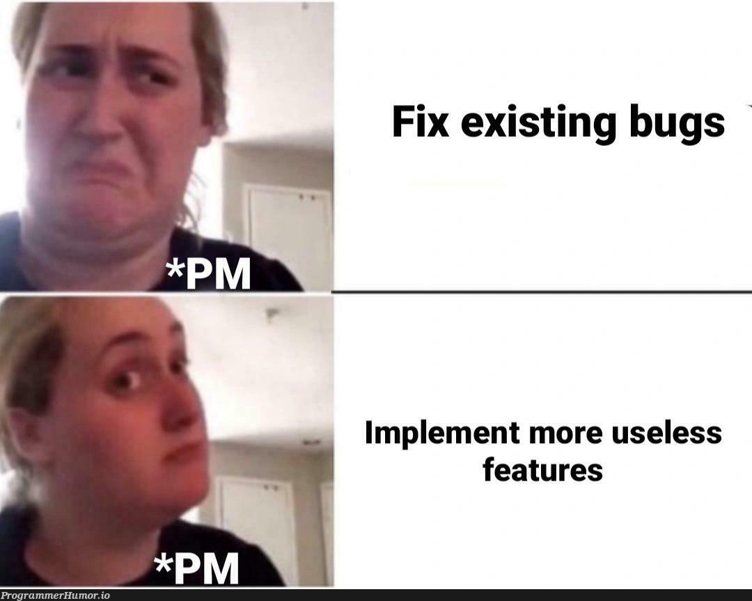 Pain | bugs-memes, bug-memes, fix-memes, feature-memes | ProgrammerHumor.io