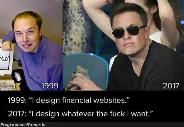 Elon's humble roots | web-memes, design-memes, website-memes | ProgrammerHumor.io