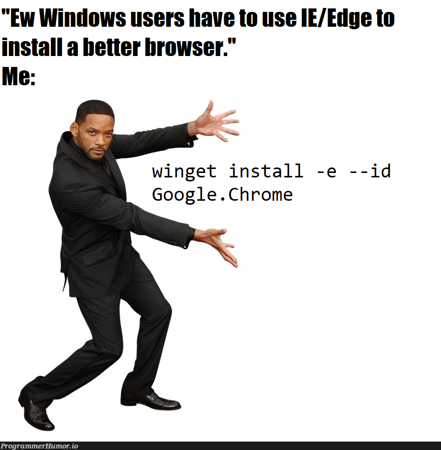 echo hell yeah baby | google-memes, windows-memes, edge-memes | ProgrammerHumor.io