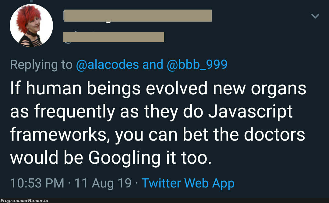 JavaScript | javascript-memes, code-memes, java-memes, web-memes, IT-memes, twitter-memes, framework-memes | ProgrammerHumor.io