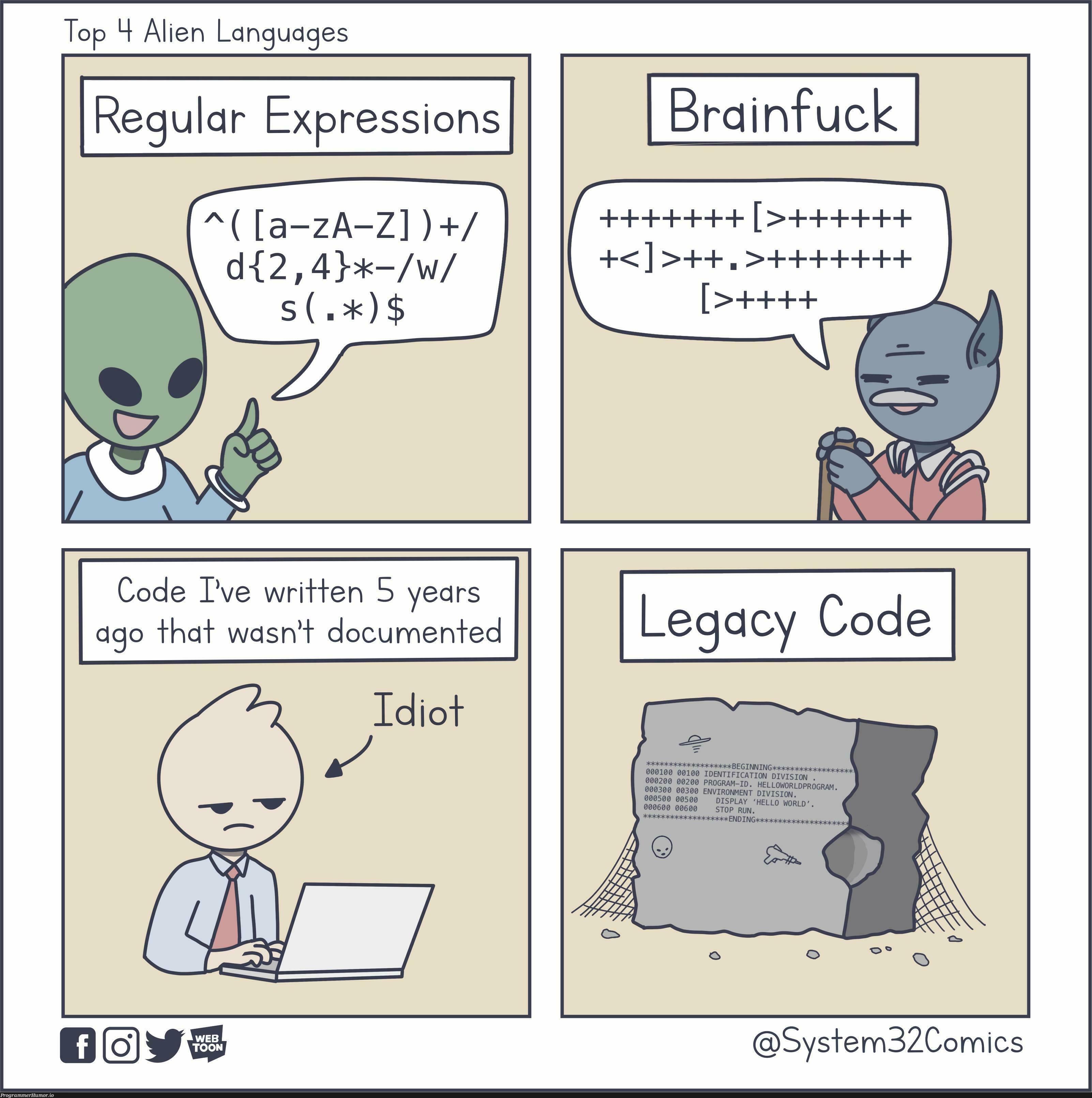 Top 4 Alien Languages 💀 | express-memes, language-memes, cs-memes | ProgrammerHumor.io