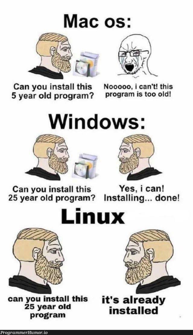 Can Linux users confirm this? As a Mac soyboy this gets annoying. | linux-memes, ux-memes, program-memes, mac-memes | ProgrammerHumor.io