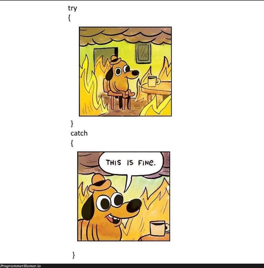 This is fine | ProgrammerHumor.io