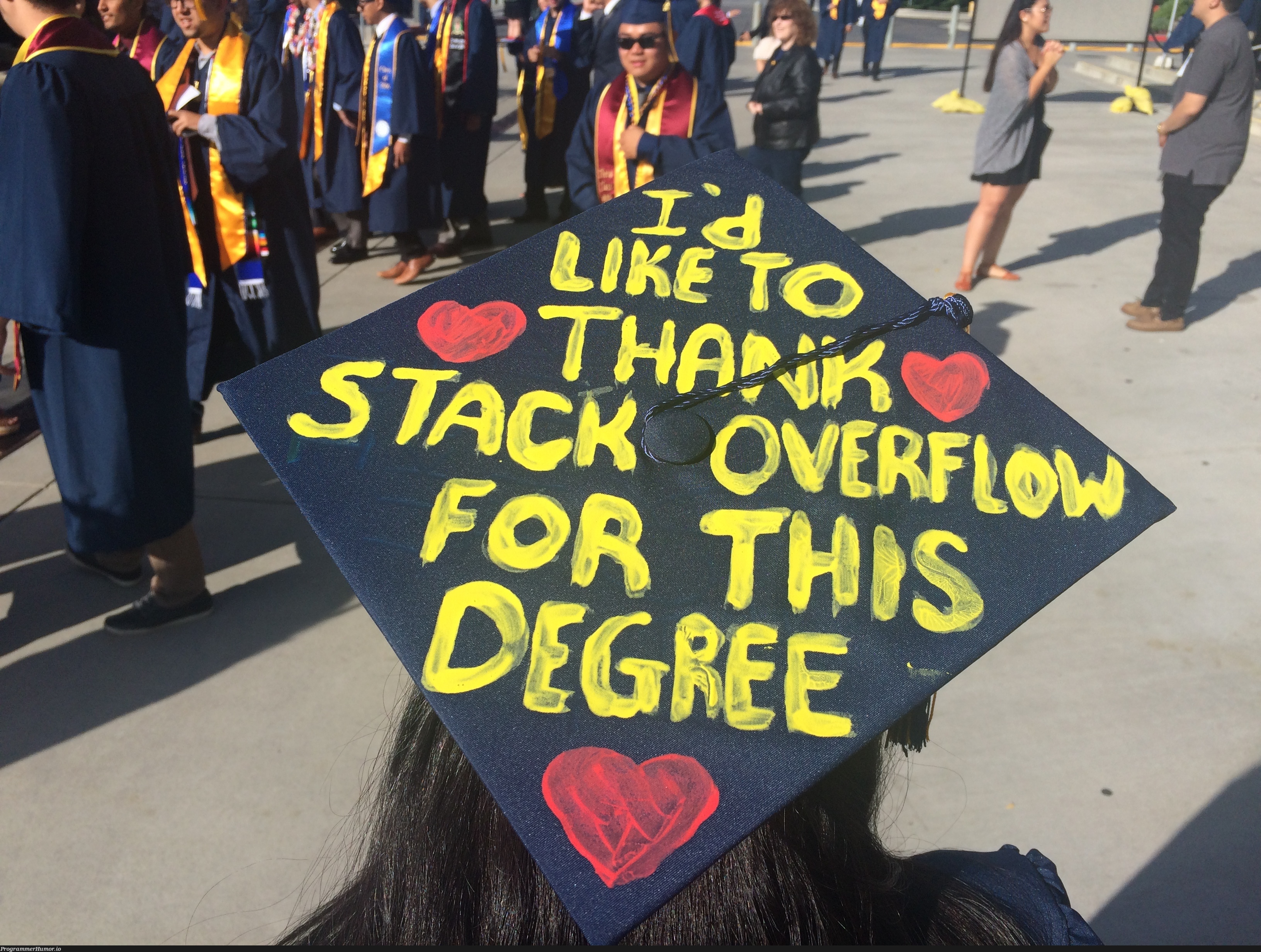 My favorite cap from graduation | ProgrammerHumor.io