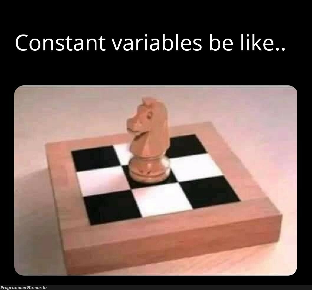 Check mate.. | variables-memes | ProgrammerHumor.io