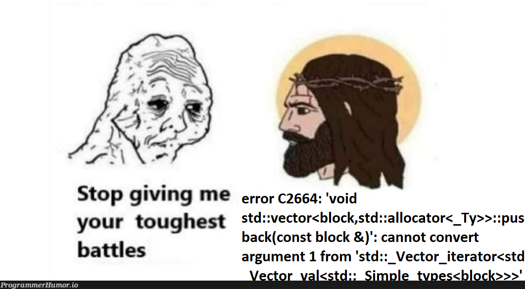 In C++ we don't say "Missing asterisk" and i think that's beautiful | c++-memes, loc-memes, lock-memes, error-memes | ProgrammerHumor.io