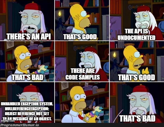 The unmaintained API emotional roller coaster | api-memes | ProgrammerHumor.io