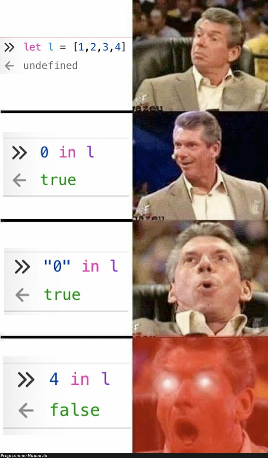 JS is my favorite language and I'm not even lying. | js-memes, language-memes | ProgrammerHumor.io