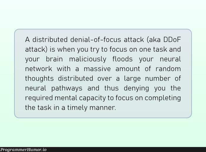 Did you know about the DDoF attack? | try-memes, random-memes, network-memes, neural network-memes | ProgrammerHumor.io