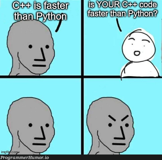 The speed debate continues | ProgrammerHumor.io