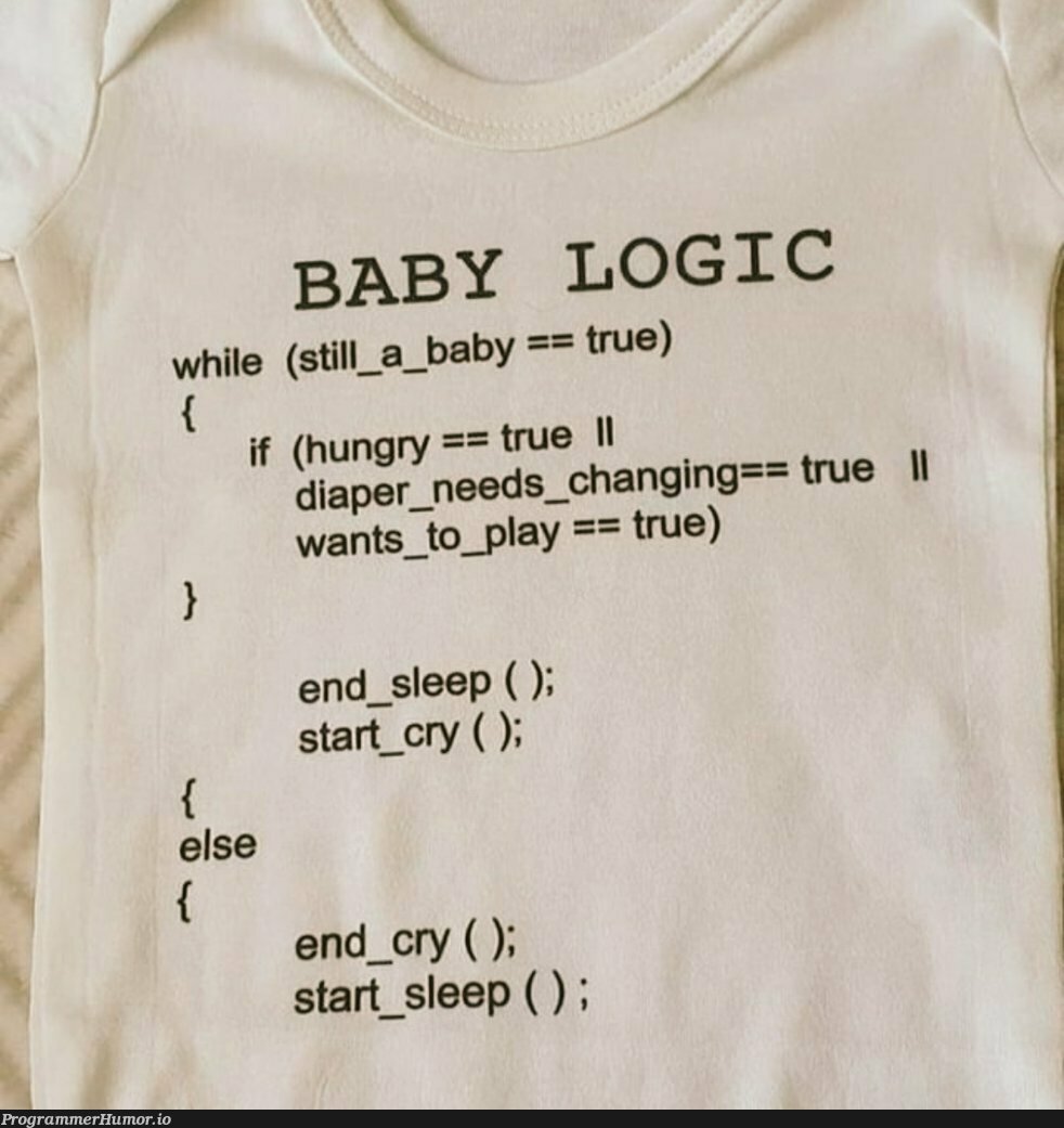 Baby logic. | ProgrammerHumor.io