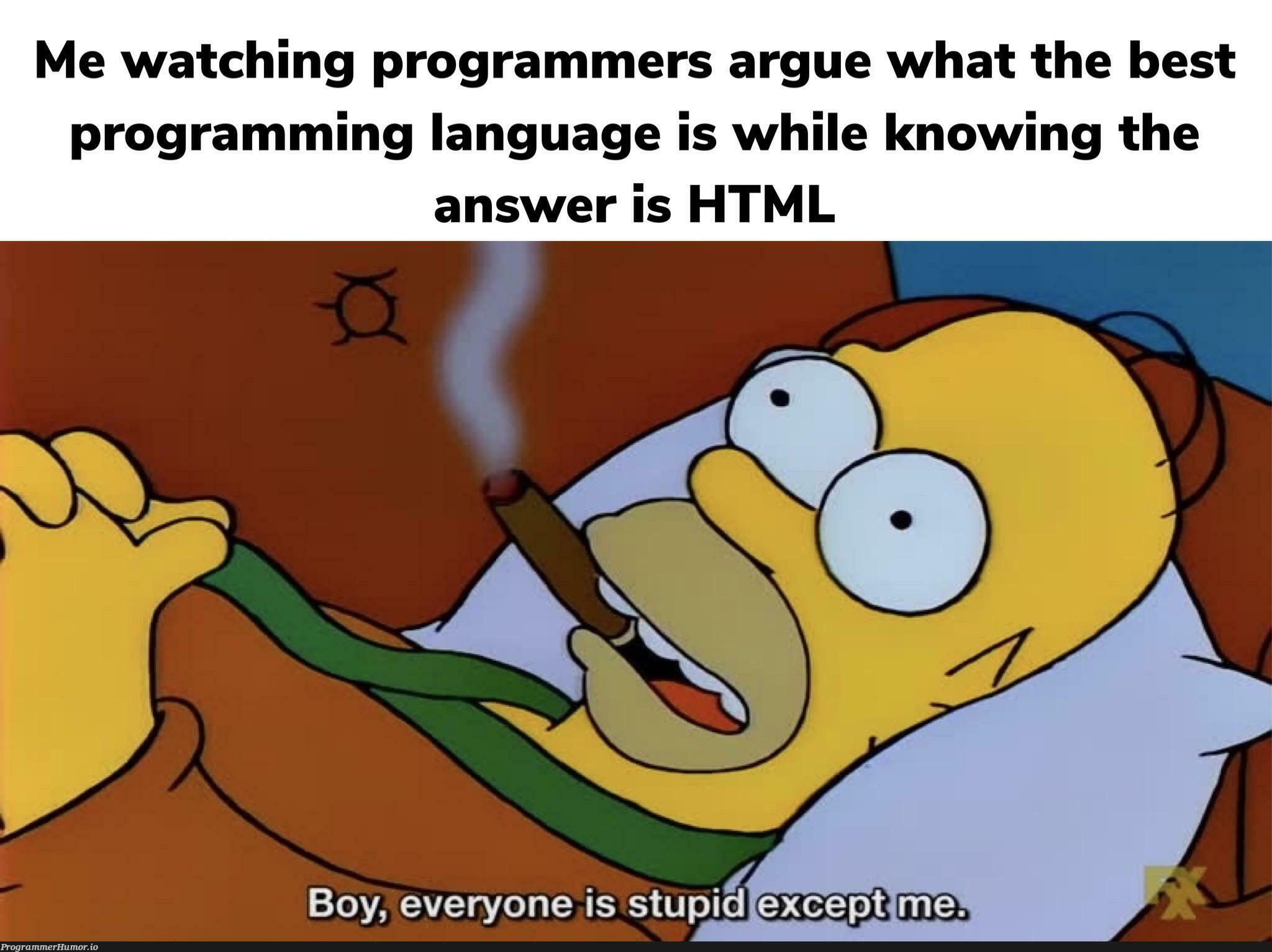 The superior programming language | programming-memes, programmer-memes, html-memes, program-memes, ML-memes, language-memes, programming language-memes | ProgrammerHumor.io