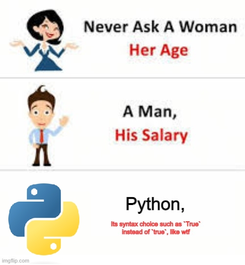 wtfPython | python-memes | ProgrammerHumor.io