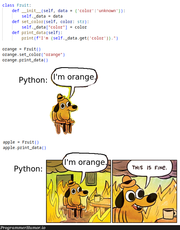 "Python is easy" they say | python-memes, data-memes, apple-memes, class-memes | ProgrammerHumor.io