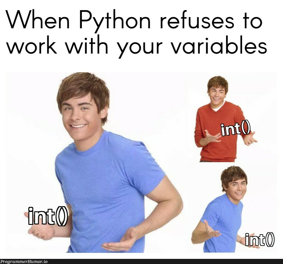 Please don't tell me it's just me...(OC) | python-memes, variables-memes | ProgrammerHumor.io