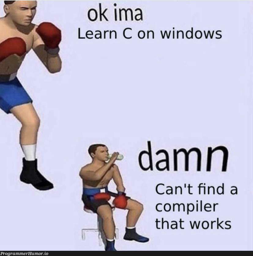 dont want online ones | windows-memes, c-memes, compiler-memes | ProgrammerHumor.io