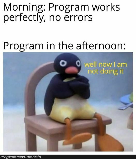 Please, cooperate! | program-memes, errors-memes, oop-memes, error-memes | ProgrammerHumor.io