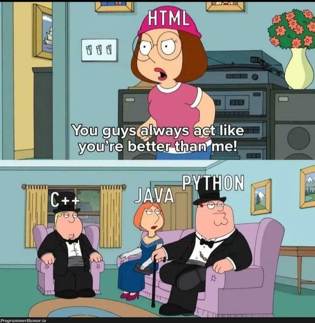 HTML is feeling bad | html-memes, ML-memes | ProgrammerHumor.io