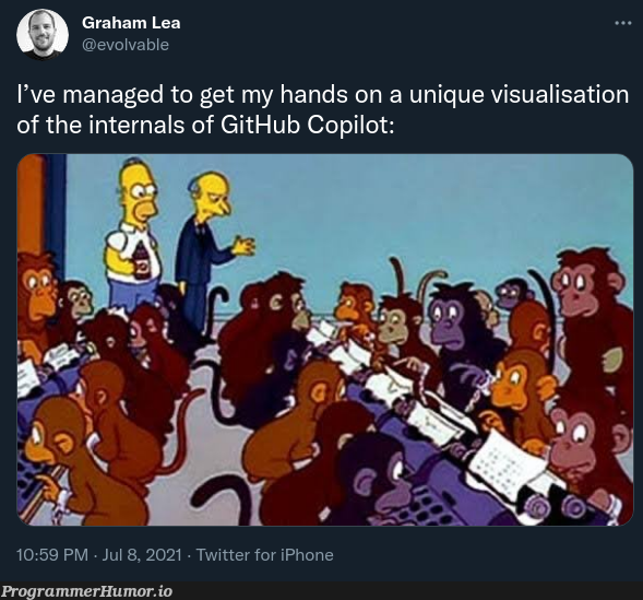 Github Copilot, under the hood | iphone-memes, git-memes, github-memes, twitter-memes | ProgrammerHumor.io